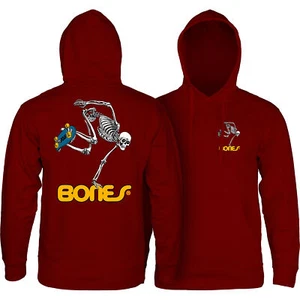 Powell Peralta Skateboard Hoody Skateboard Skeleton Maroon - Picture 1 of 3
