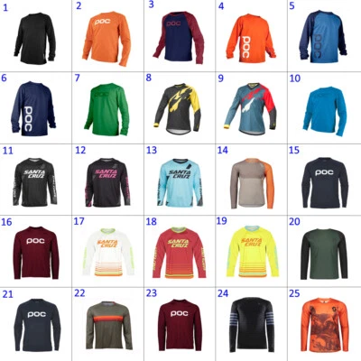 Hombres Ciclismo Manga Larga Jersey Motocross Bicicleta Ropa Resistencia Descenso Camisa Foto 1 de 4