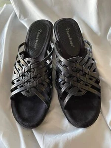 Bare Traps Weave Design Leather Slide On Mules/Sandals - 8.5M - Picture 1 of 9