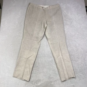 Nordstrom Men’s Linen Dress Pants 36R Beige Slim Fit Ormezzano Fabric Italy - Picture 1 of 10
