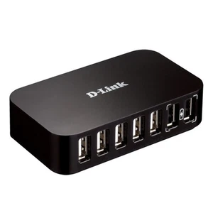 USB Hub D-Link DUB-H7/E USB 2.0 Black - Picture 1 of 3