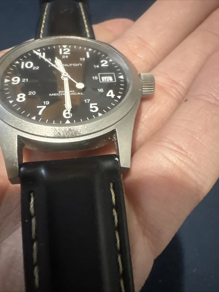 Hamilton Caqui Campo Mecánico 38mm Foto 1 de 4