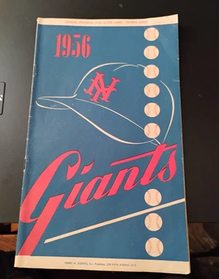 1956 Milwaukee Braves vs. New York Giants Game Program (unscored) exc. -nr.mt. - Image 1 of 3