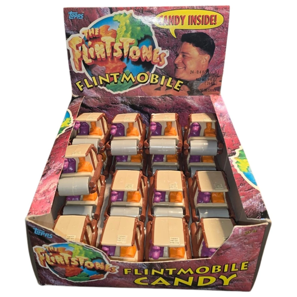 Vintage 1993 The Flintstones Movie Flintmobile Candy Containers (17) New w/ Box - Image 1 of 4