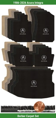 Juego de alfombrillas bereber personalizadas para Acura Integra 1986-2026 con logotipo (5 piezas) #9O Foto 1 de 4