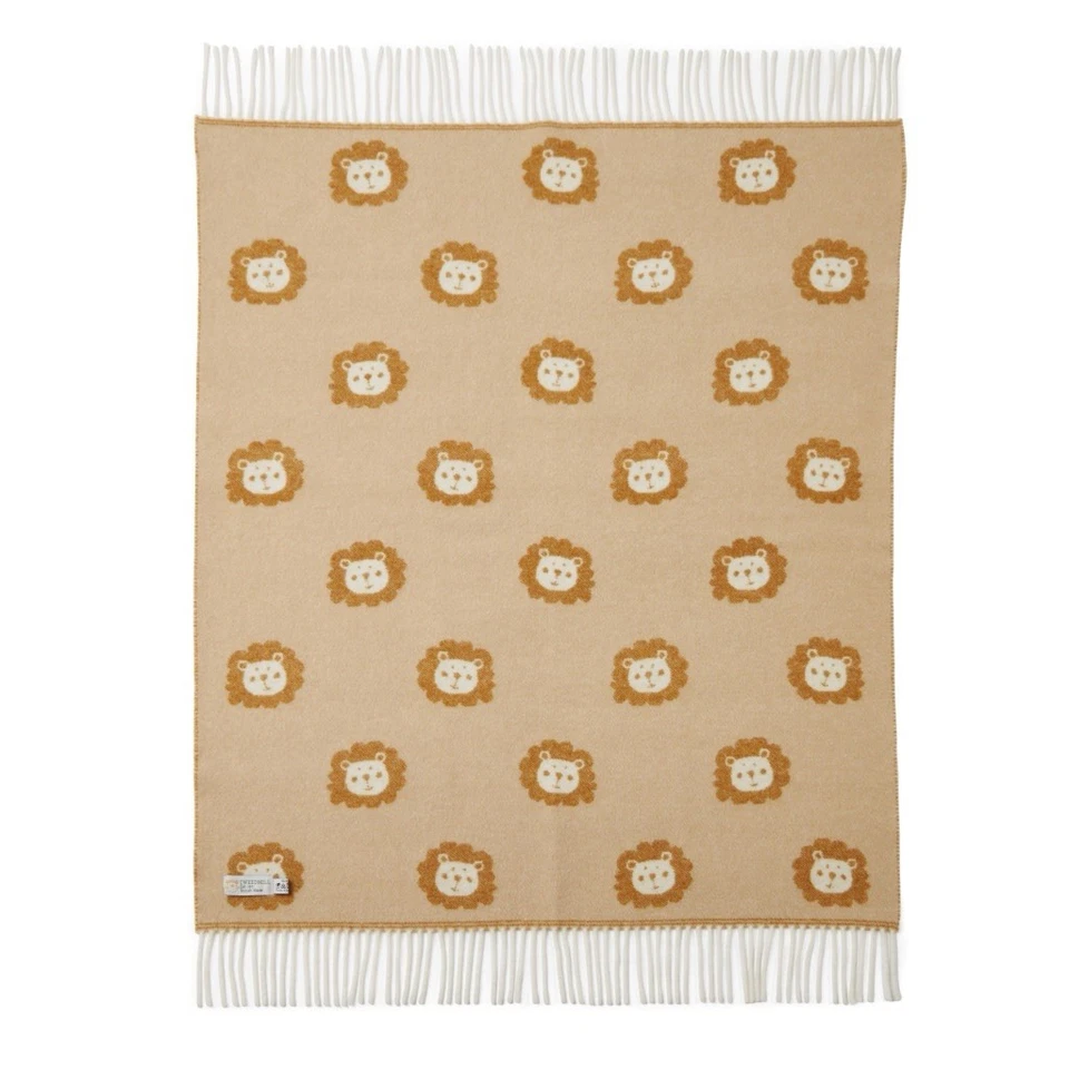 Tweedmill  Soft Brown Baby Blanket in Merino Wool with fringing  superbly soft - Image 1 of 2