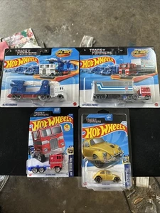 Hot Wheels Transformer Bundle. Track Fleet Optimus Ultra Magnus Gold Bumblebee - Picture 1 of 9