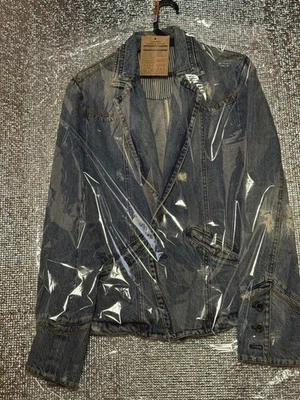 Jaqueta jeans Diesel masculina M OURO PRETO índigo vintage luxo casual italiana usada - Imagem 1 de 4