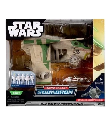 Star Wars Micro Galaxia Escuadrón Gran Ejército República Batalla Separatista Verde LAAT Foto 1 de 4