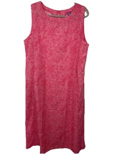 Maxi Vestido Hawaiano Falda Desgarrada Sin Mangas Largo Casella Rosa Bolsillos Talla XL Playa - Imagen 1 de 10