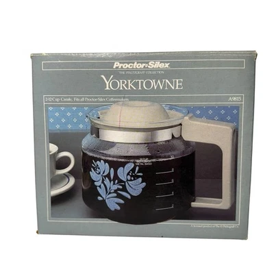 Jarra cafetera floral Proctor Silex Pfaltzgraff Yorktowne 2-12 tazas A9815 nueva de stock Foto 1 de 4