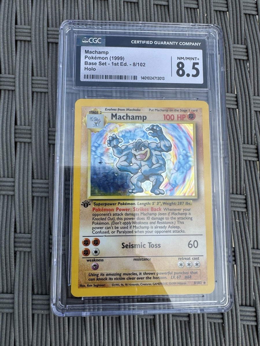 Pokémon TCG 8.5 Graded Machamp Individual Collectible Card Pokémon TCG 8.5 Graded Machamp Individual Collectible Card