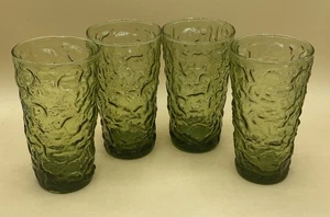 Ancoraggio vintage Lido Milano 12 oz. Set 4 bicchieri piatti verde avocado - Foto 1 di 2