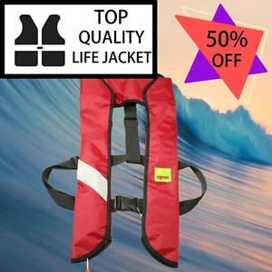 50% OFF NEW M-24 Manual Life Jacket Vest Auto Inflatable PFD Survival Floatation - Picture 1 of 9