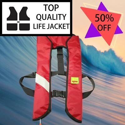 50% OFF NEW M-24 Manual Life Jacket Vest Auto Inflatable PFD Survival Floatation - Image 1 of 4
