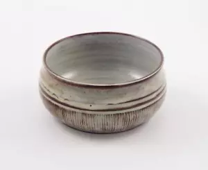 Mid Century Vintage Creigiau Wales Welsh Studio Art Pottery Bowl Swirl Design - Picture 1 of 6