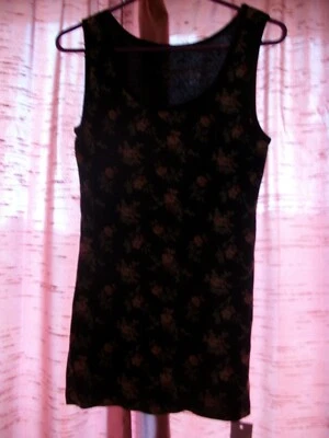 Navy Blue Printed Vest T-Shirt Size 16 Peacocks BNWT - Image 1 of 2