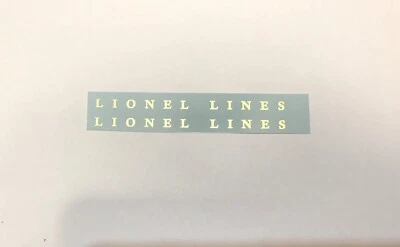 LIONEL LINES POST-WAR 2466/6466W TENDER METALLIC GOLD WATER DECALS 2P/SET LOOK! - Image 1 of 3