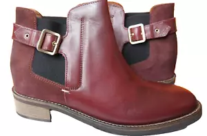 Hugo Boss boots ankle Damar women's dark red size 42 EU/9 UK* - Made in Italy - Picture 1 of 9
