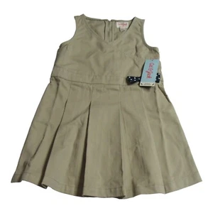 Cat & Jack Girls Size 4 School Uniforms Sleeveless Dress Sourdough Beige - Picture 1 of 8