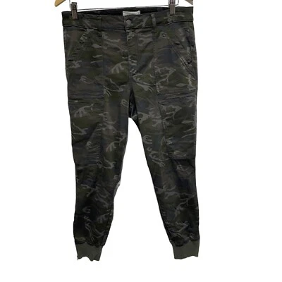Pantalones para mujer Level 99 31 verde camuflados cargo cremallera dobladillo elástico tiro medio tobillo Foto 1 de 4