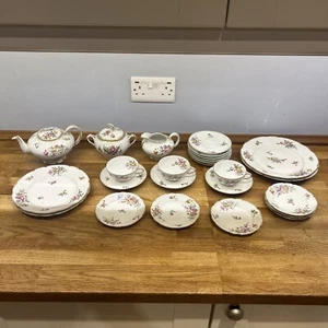 Limoges GDA France porcelain tea set, 8 plates 3 Cups Saucers teapot creamer - Picture 1 of 24