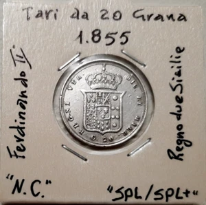 REGNO DELLE DUE SICILIE - FERDINANDO II - TARI' DA 20 GRANA 1855 - Foto 1 di 4
