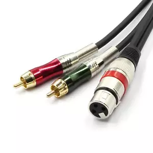 SiYear 10FT XLR Male to 2 x Phono RCA Plug Adapter Y Splitter Patch Cable 1 ... - Picture 1 of 6