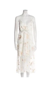 Elliatt Floral Midi Neutral Color Dress M - Picture 1 of 1
