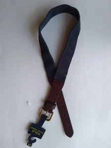 Polo Ralph Lauren Blue Canvas & Leather Size 24 Belt New with Tag - Picture 1 of 5