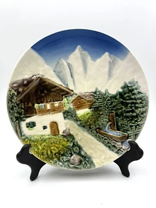 12" Vintage Ceramic Decorative Wall Plate Raised Design Made In West Germany - Picture 1 of 4