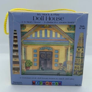 My Stack & Play 9 Building Blocks Doll House WJ Screen Free Learning - Picture 1 of 8