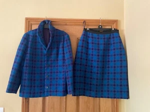 Vintage Handmade Jacket and Matching Skirt. Blue, Purple, Lilac & Grey. Lined. - Picture 1 of 24