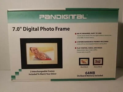 Pandigital 7" Digital Photo Frame 64MB with Two Interchangeable Frames - Image 1 of 4