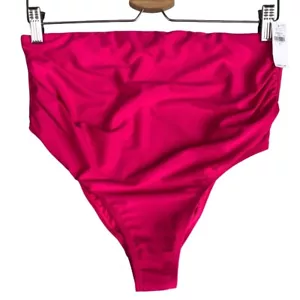 New Old Navy Maternity Rollover Waist Swim Bikini Bottoms Small Pink NWT - Picture 1 of 9