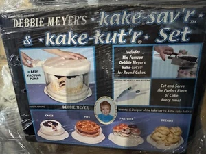 Debbie Meyer Kake Kut'r & Kake-Sav'r Set Cake Slicers Clear Handles Wedding NEW! - Picture 1 of 1