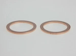 Rondelle di tenuta in rame metriche M20x26x1,5 mm confezione da 2 rondelle a tenuta piatta DIN7603 - Foto 1 di 3
