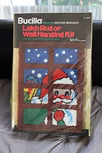 BUCILLA Santa's Visit Latch Rug or Wall Hanging Kit Christmas Holiday 20x27 - Picture 1 of 7