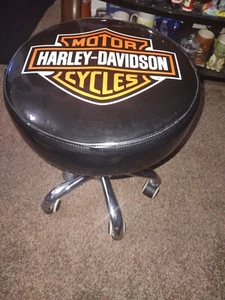 Harley Davidson Motorcycles Rolling Stool - Picture 1 of 10