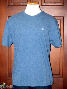Polo Ralph Lauren Delta Blue T-Shirt White Polo Pony M L XL XXL NWT - Picture 1 of 2