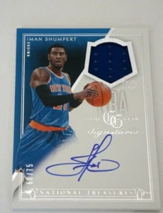 2013-14 National Treasures IMAN SHUMPERT Game Used Jersey NY Knicks Auto 60/75 - Bild 1 von 1