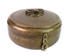 Big Size Brass Collectible Chapati Box Hand Carved Kitchenware Roti Box G66-1074