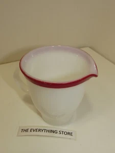 VINTAGE PYREX WHITE RED BAND CREAMER USED FREE SHIP - Picture 1 of 3