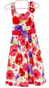 Niñas Niños Talla 6X Dollie And Me Vestido de Fiesta Flor Lazo Forrado en Primavera, 883 - Imagen 1 de 10