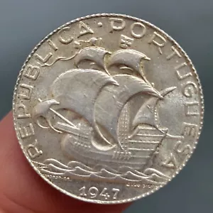 PORTUGAL 1947 SILVER COIN 2$50 ESCUDOS - Picture 1 of 2