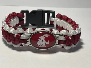 Washington State Cougars NCAA Paracord Bracelet NEW - Picture 1 of 2