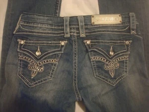 Women's Rock Revival Jasmine Easy Straight Flap Pockets Denim Jeans Size 28 - Picture 1 of 8