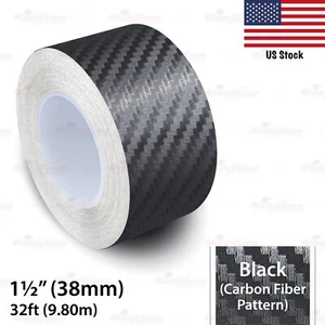 1-1/2" Vinyl Pinstriping Pin Stripe Styling Tape Sticker 38mm CARBON FIBER BLACK - Picture 1 of 13