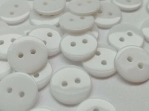 10 white Buttons 15mm (5/8") Resin Baby Girls Clothing Knitting Sewing Buttons - Picture 1 of 1