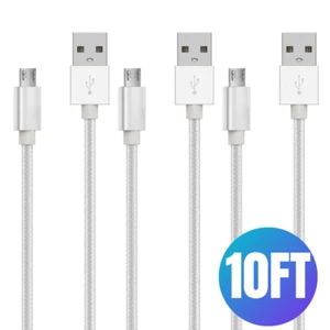 10FT Micro USB Charger Cable Data Sync Charging Cord For Android Samsung S6 S7 - Picture 1 of 11